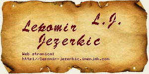 Lepomir Jezerkić vizit kartica